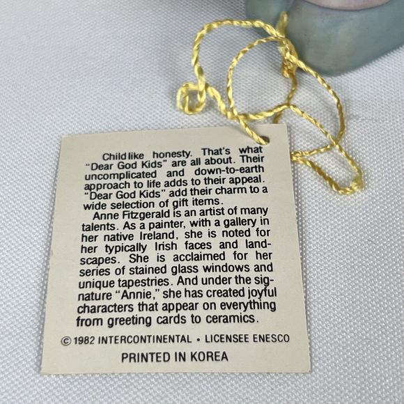 Enesco Figure Dear GOD Kids His Name Is JESUS Vintage 1982 - Picture 10 of 14